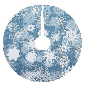 青い雪片の木のスカート ブラッシュドポリエステルツリースカート