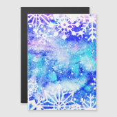 青い雪片の水彩画 (正面/裏面)