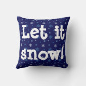 青い雪片は"それが枕"雪が降るようにしました クッション (裏面)