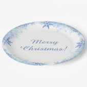 青い雪片 ペーパープレート (アングル)