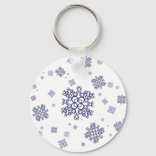 青い雪 キーホルダー (正面)