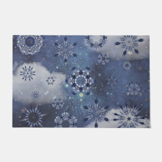 青い雪 ドアマット