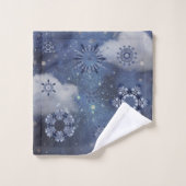 青い雪 バスタオルセット (ウォッシュタオル)