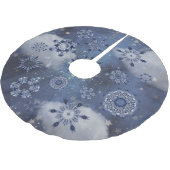 青い雪 ブラッシュドポリエステルツリースカート (アングル)