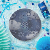 青い雪 ペーパープレート (パーティー)