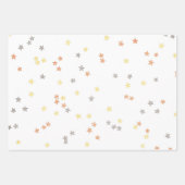 青い雲かわいらし赤ちゃんシャワーミックスとマッチ ラッピングペーパーシート (正面3)