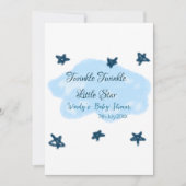 青い雲がきらきら お星さまの赤ちゃんシャワー 招待状 (正面)