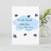 青い雲がきらきら きらきら星の赤ちゃんお披露目 招待状 (スタンド正面)