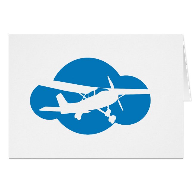 青い雲及び航空飛行機 (正面横)