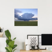 青い雷頭 ポスター (ホームオフィス)