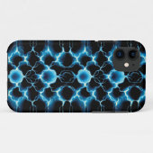 青い電気のシナプス繰り返しパターン Case-Mate iPhoneケース (裏面(横))