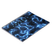 青い電波 |スパイラルノパーソナライズされたートブック ノートブック (左側)