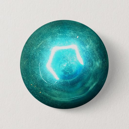 青い電球 缶バッジ (正面)