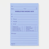 青い電話のメッセージのポストそれはあります ポストイット (正面)