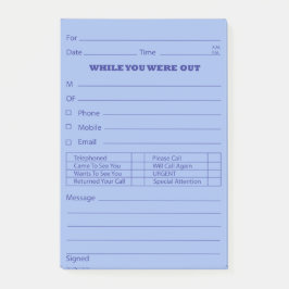 青い電話のメッセージのポストそれはあります ポストイット