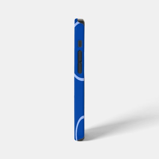 青い電話ケースの円とループ iPhoneケース (左側面)
