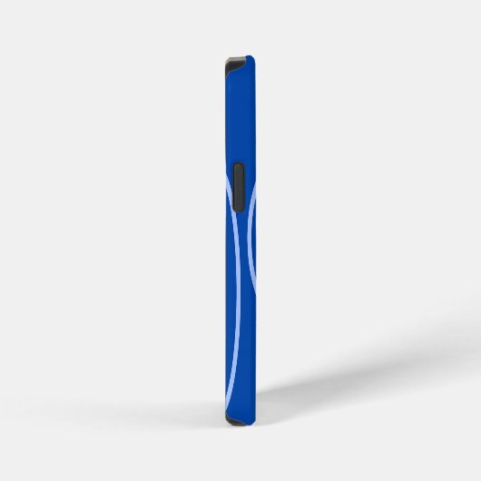 青い電話ケースの円とループ iPhoneケース (右側面)