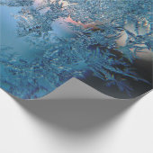 青い霜の冬のクリスマスの朝 ラッピングペーパー (角)