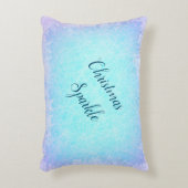 青い霜の降りた聖降誕祭の輝き アクセントクッション (正面(垂直))