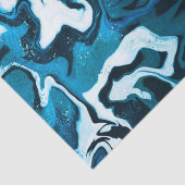 青い霜降りの筆跡（手作り） 薄葉紙 (詳細)