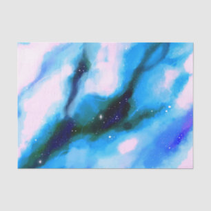 青い霜降り外空間抽象芸術背景 薄葉紙