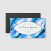 青い霜降り外部空間の抽象芸術日付を保存 (正面/裏面)