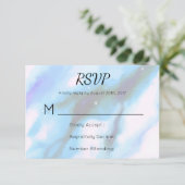 青い霜降り外部空間抽象芸術RSVP 出欠カード (スタンド正面)