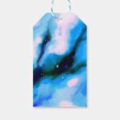 青い霜降り外野結婚抽象芸術感謝してい ギフトタグ (裏面)