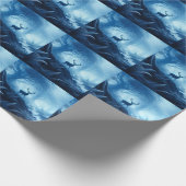 青い霞の暗い森の鹿 ラッピングペーパー (角)