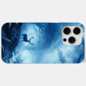 青い霞の暗い森の鹿 Case-Mate iPhoneケース (裏面 (横))