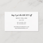 青い霧の多い水色の山のロイヤリティカード 名刺 (裏面)