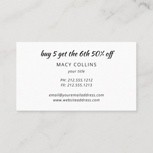 青い霧の多い水色の山のロイヤリティカード 名刺 (裏面)