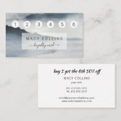 青い霧の多い水色の山のロイヤリティカード 名刺 (正面/裏面)