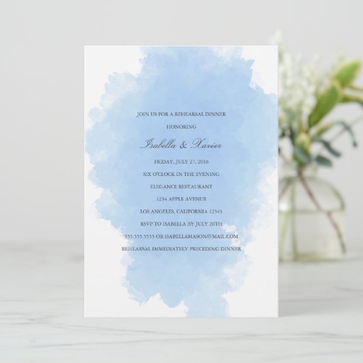 青い霧 |リハーサルディナー招待状 招待状 (スタンド正面)