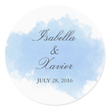 青い霧 |結婚式の引き出物シール