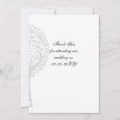 青い青いロブバードモダンの結婚感謝を祈る サンキューカード (裏面)