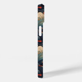 青い青海波と赤い青海波のモノグラム Case-Mate iPhoneケース (裏面 / 右)
