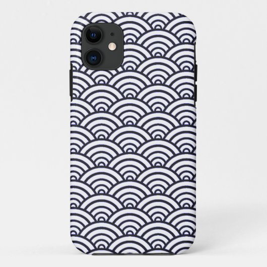 青い青海波の海 Case-Mate iPhoneケース (裏面)