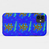 青い静穏のケース Case-Mate iPhoneケース (裏面(横))