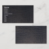 青い革質 名刺 (正面/裏面)