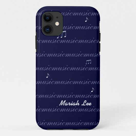 青い音パーソナライズされた Case-Mate iPhoneケース (裏面)