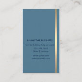 青い音楽トランペットの楽器の楽団の楽士 名刺 (裏面)