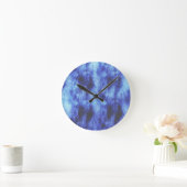 青い領域 ラウンド壁時計 (ホーム)