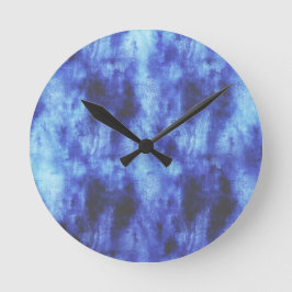 青い領域 ラウンド壁時計