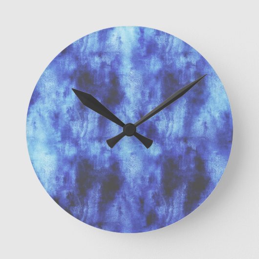 青い領域 ラウンド壁時計 (正面)