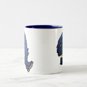 青い頭部 ツートーンマグカップ (中央)