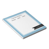 青い額縁の「お母さんから」パーソナライズされた、 ノートパッド (アングル)