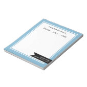 青い額縁の「お母さんから」パーソナライズされた、 ノートパッド (回転)