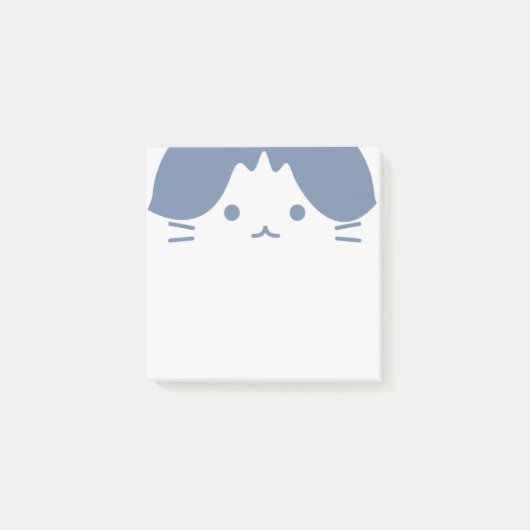 青い顔の猫 ポストイット (正面)