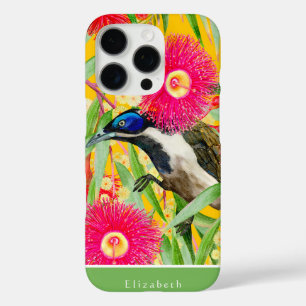 青い顔の虹色パターン iPhone 16 PROケース